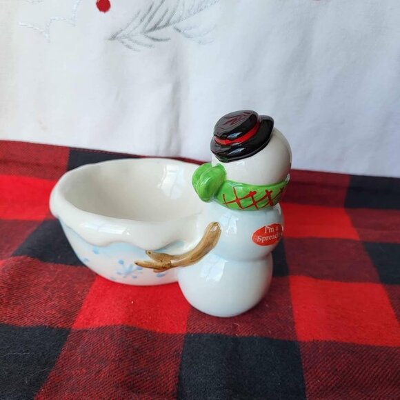 Snowman Serving Dish Ganz Holiday Christmas Winter Party - Picture 4 of 7
